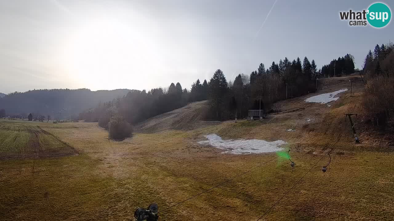 Webcam Smučišče Senožeta – Skigebiet in Srednja Vas bei Bohinj