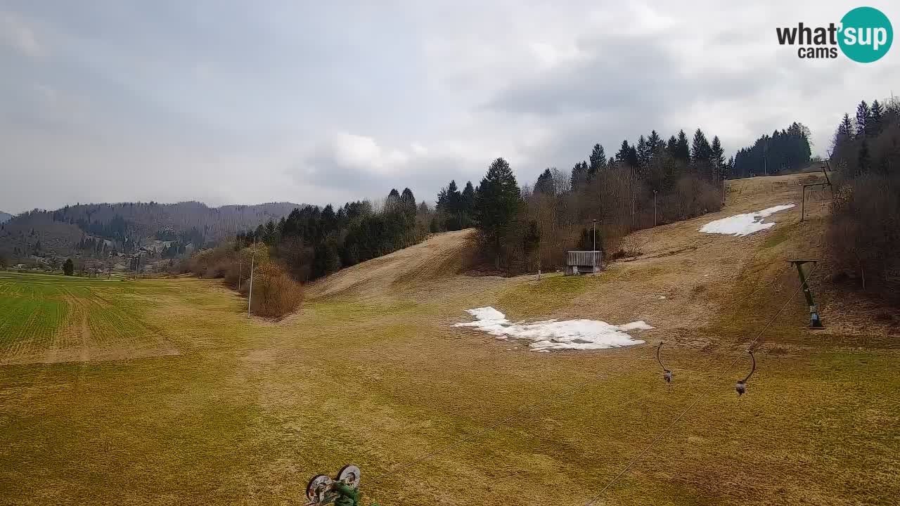 Webcam Smučišče Senožeta – Skigebiet in Srednja Vas bei Bohinj