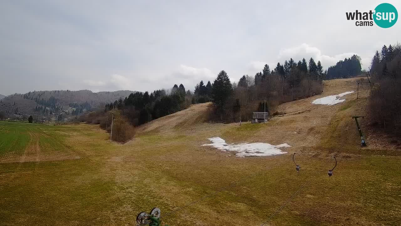 Webcam Smučišče Senožeta – Skigebiet in Srednja Vas bei Bohinj