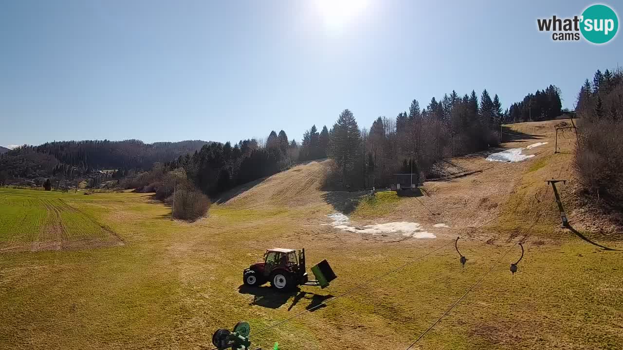 Webcam Smučišče Senožeta – Skigebiet in Srednja Vas bei Bohinj