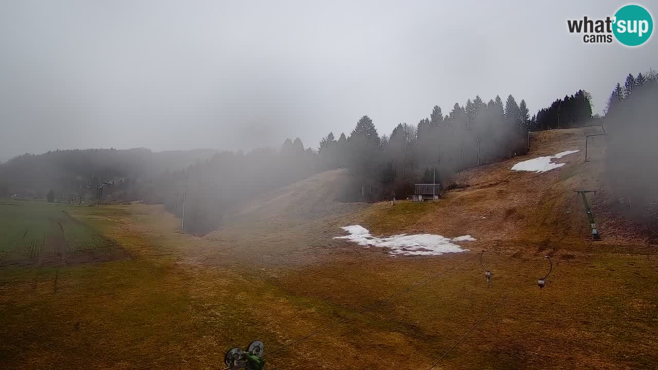 Webcam Smučišče Senožeta – Skigebiet in Srednja Vas bei Bohinj