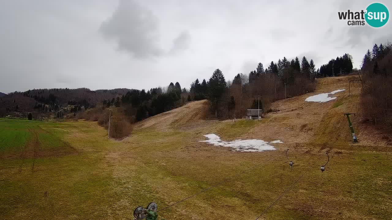 Webcam Smučišče Senožeta – Skigebiet in Srednja Vas bei Bohinj