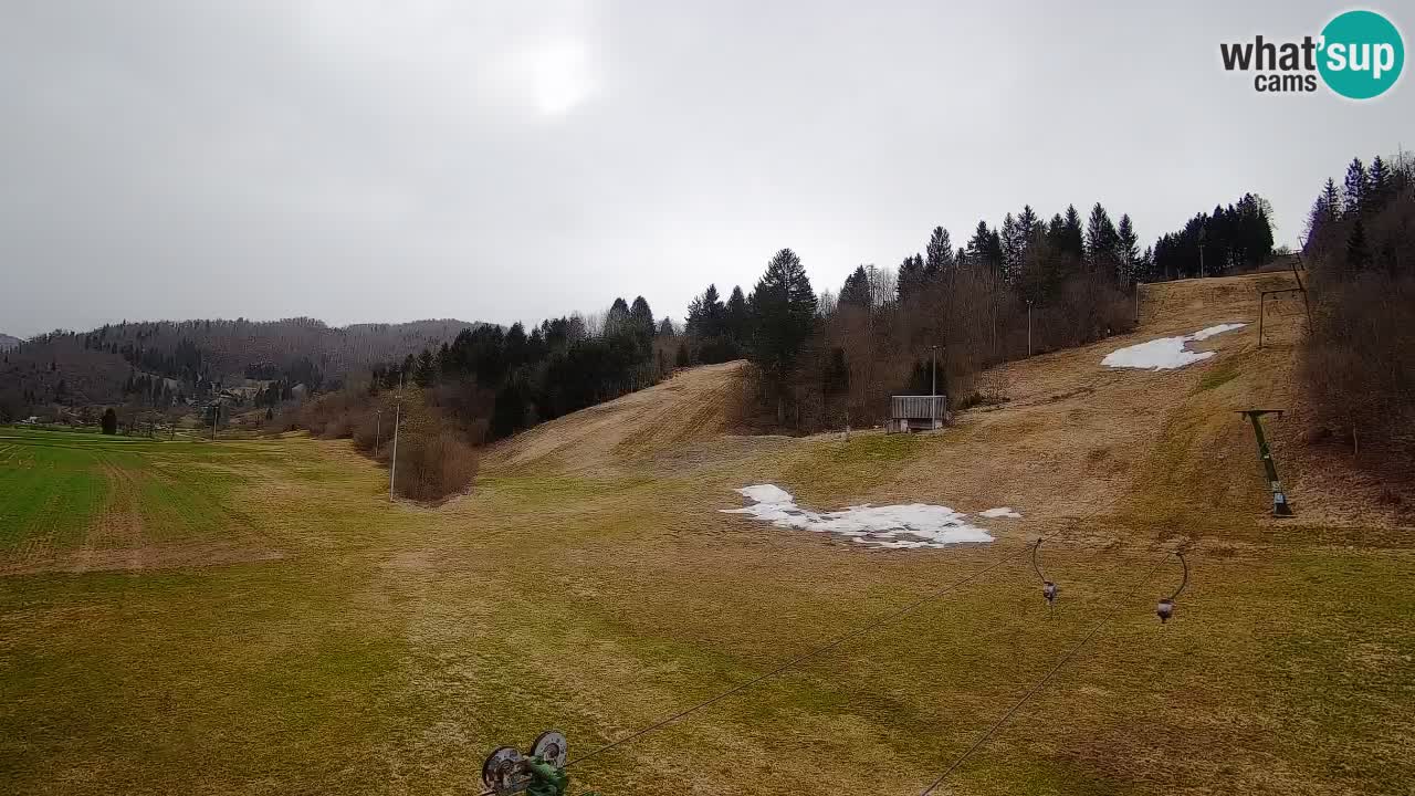 Webcam Smučišče Senožeta – Skigebiet in Srednja Vas bei Bohinj