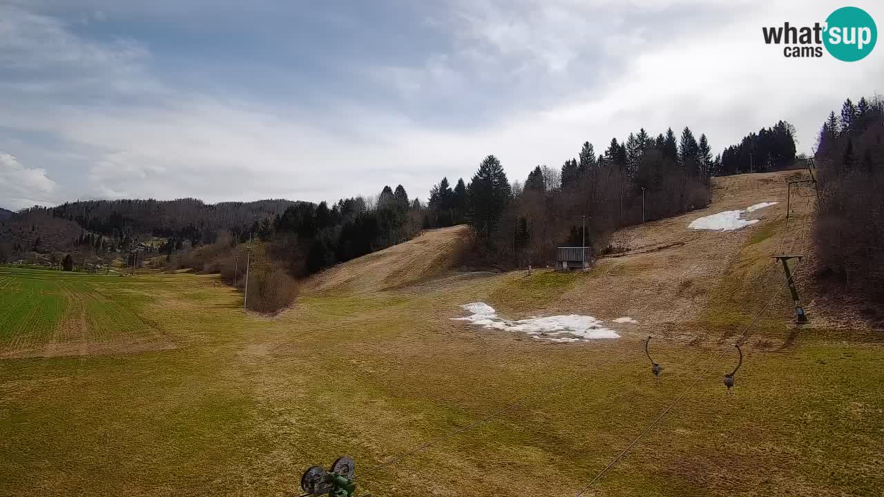Webcam Smučišče Senožeta – Skigebiet in Srednja Vas bei Bohinj