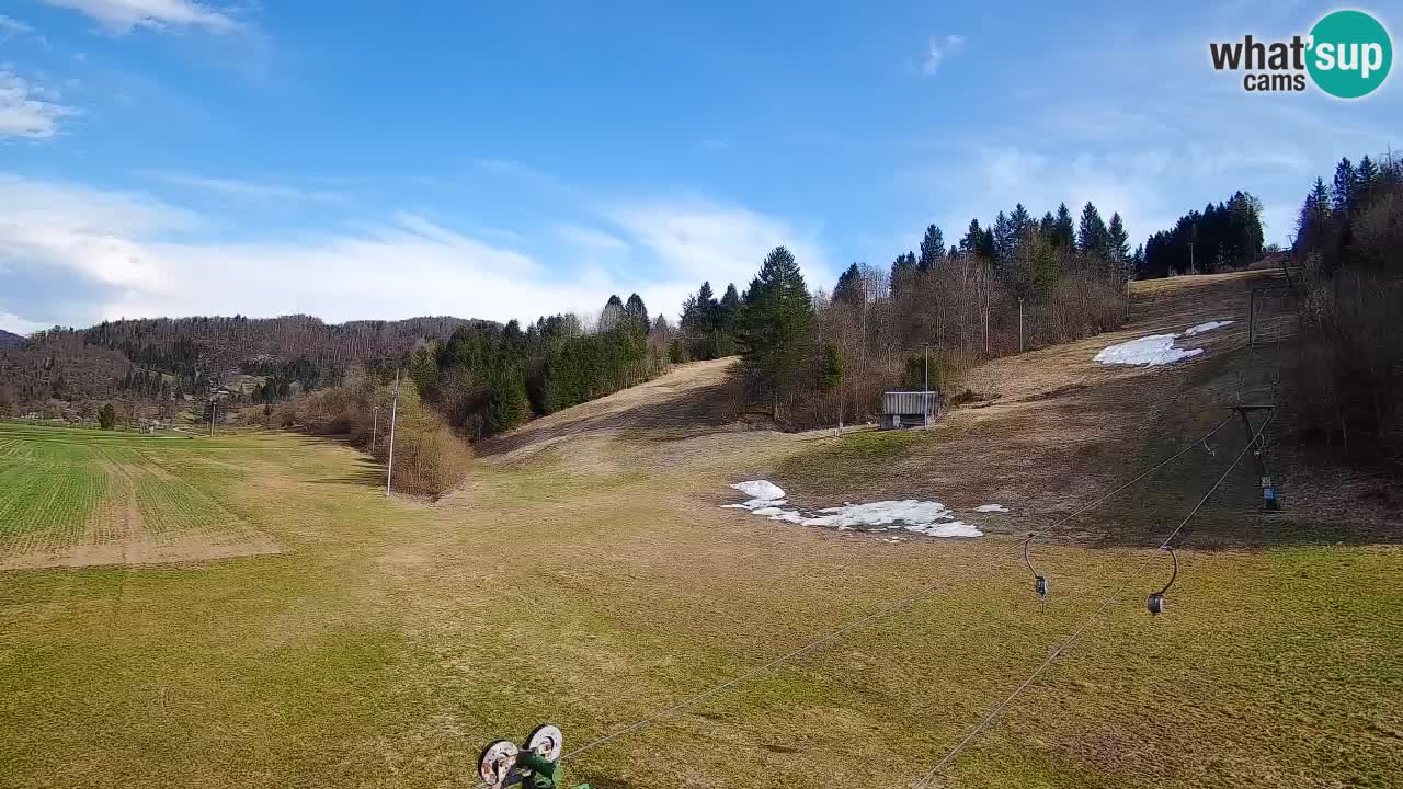 Webcam Smučišče Senožeta – Skigebiet in Srednja Vas bei Bohinj