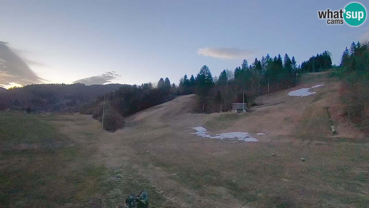 Webcam Smučišče Senožeta – Skigebiet in Srednja Vas bei Bohinj