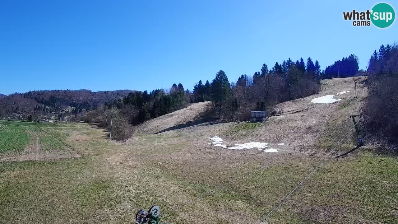 Webcam Smučišče Senožeta – Skigebiet in Srednja Vas bei Bohinj