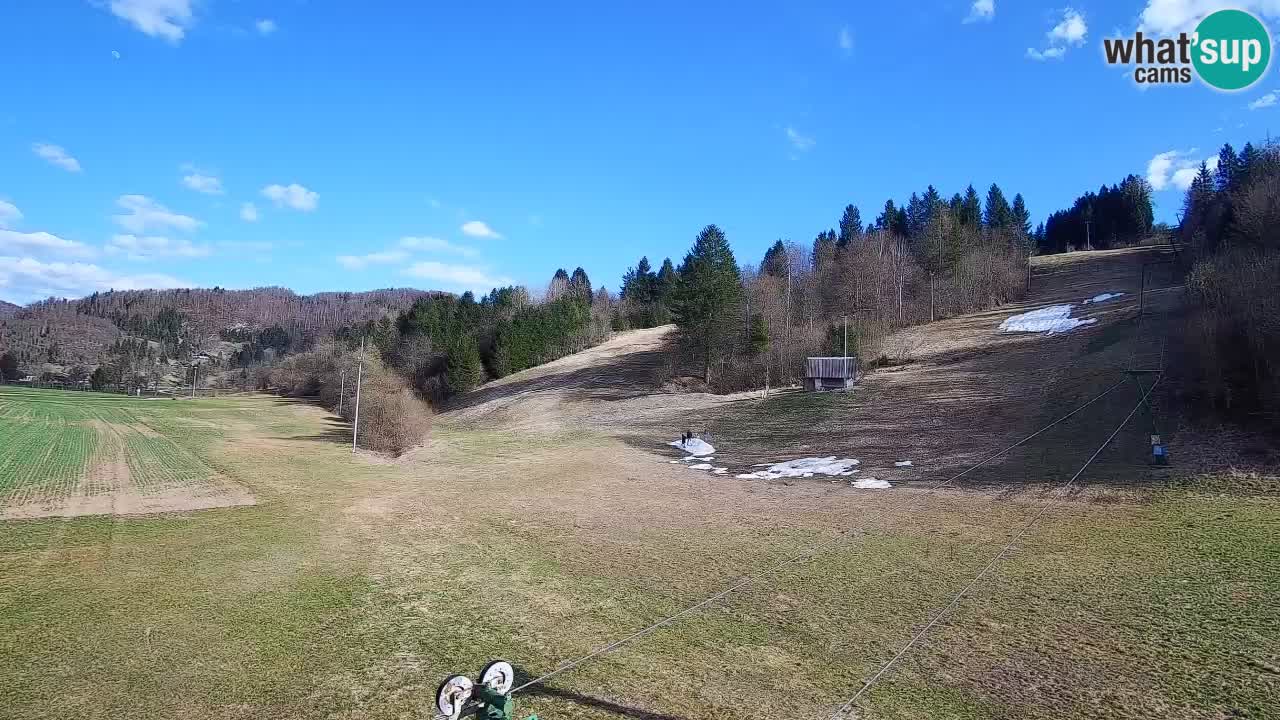 Webcam Smučišče Senožeta – Skigebiet in Srednja Vas bei Bohinj