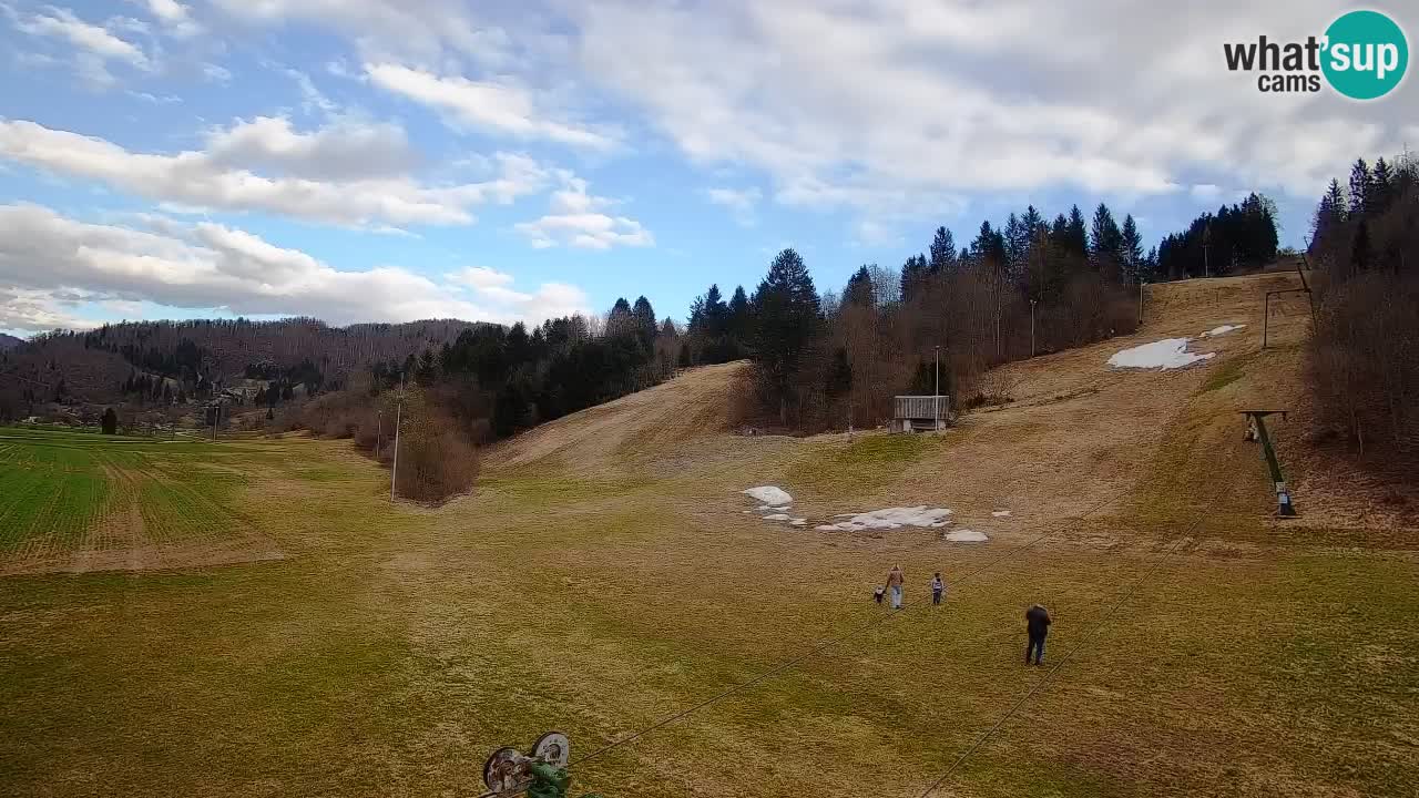 Webcam Smučišče Senožeta – Skigebiet in Srednja Vas bei Bohinj