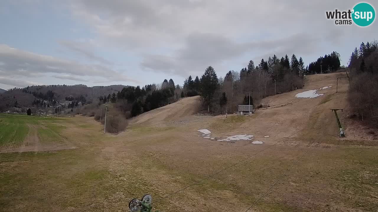Webcam Smučišče Senožeta – Skigebiet in Srednja Vas bei Bohinj