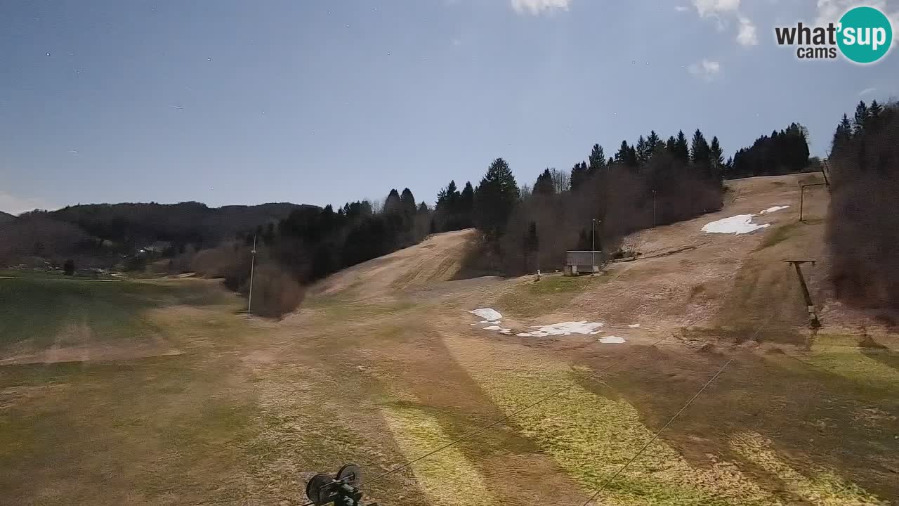 Webcam Smučišče Senožeta – Skigebiet in Srednja Vas bei Bohinj