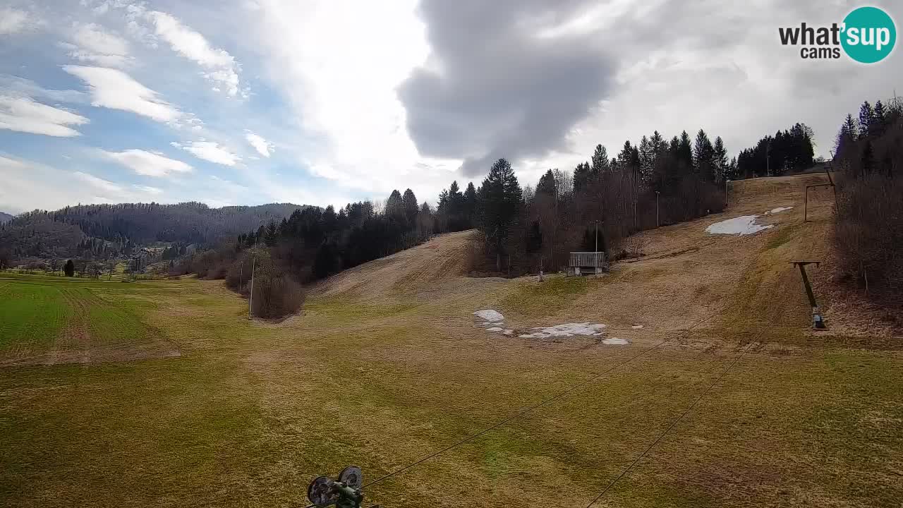 Webcam Smučišče Senožeta – Skigebiet in Srednja Vas bei Bohinj