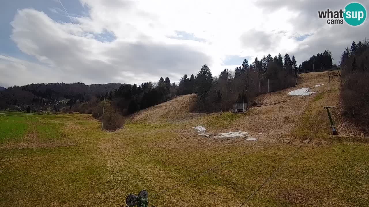 Webcam Smučišče Senožeta – Skigebiet in Srednja Vas bei Bohinj