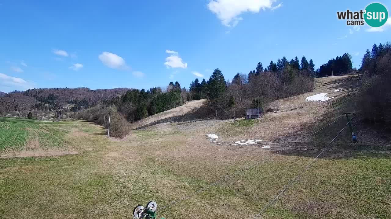 Webcam Smučišče Senožeta – Skigebiet in Srednja Vas bei Bohinj