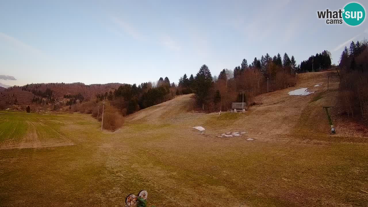 Webcam Smučišče Senožeta – Skigebiet in Srednja Vas bei Bohinj