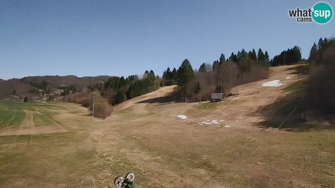 Webcam Smučišče Senožeta – Skigebiet in Srednja Vas bei Bohinj