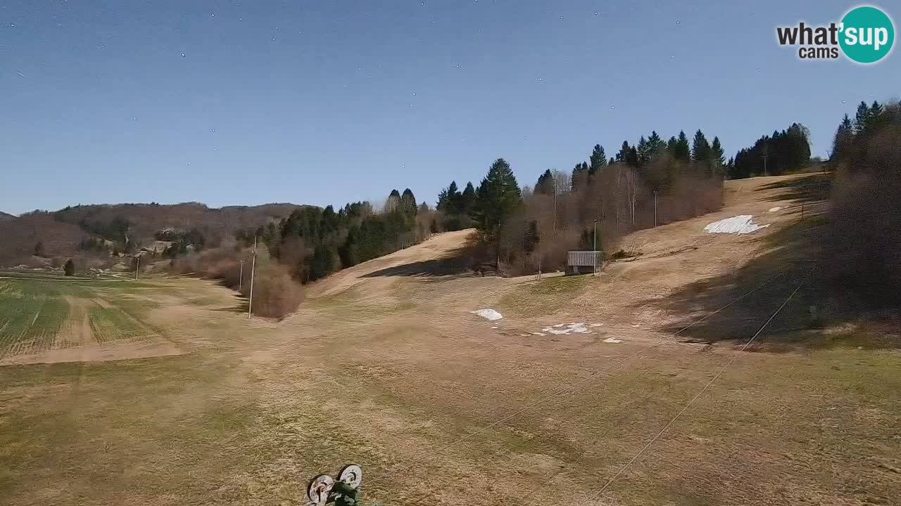 Webcam Smučišče Senožeta – Skigebiet in Srednja Vas bei Bohinj