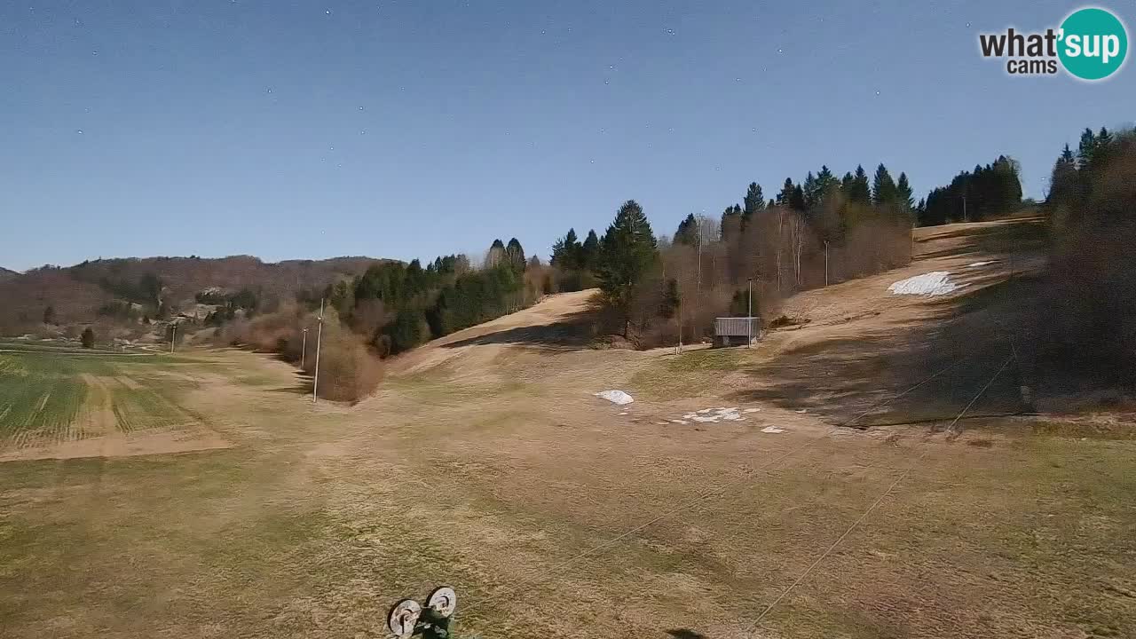 Webcam Smučišče Senožeta – Skigebiet in Srednja Vas bei Bohinj