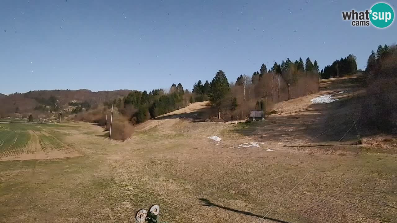 Webcam Smučišče Senožeta – Skigebiet in Srednja Vas bei Bohinj