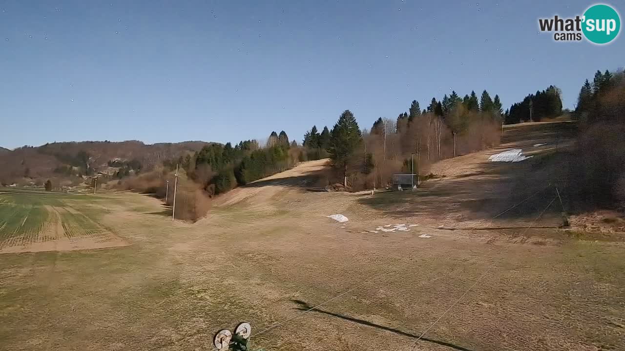 Webcam Smučišče Senožeta – Skigebiet in Srednja Vas bei Bohinj