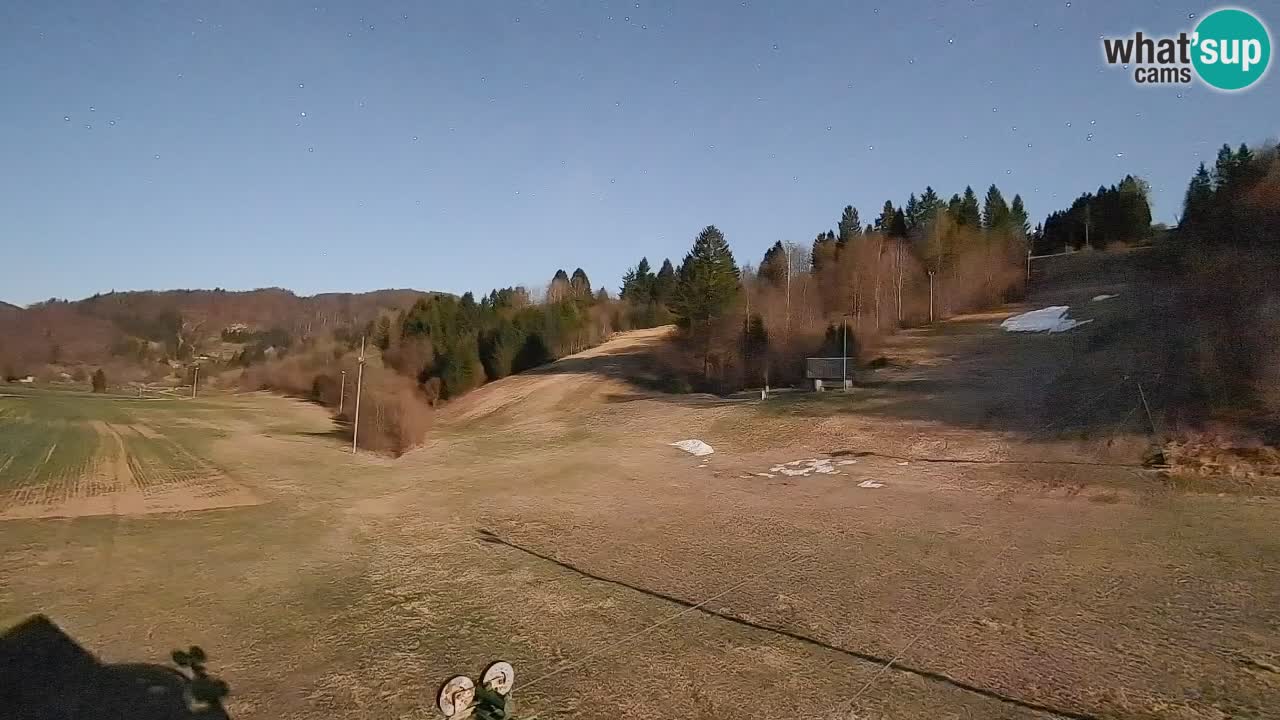 Webcam Smučišče Senožeta – Skigebiet in Srednja Vas bei Bohinj