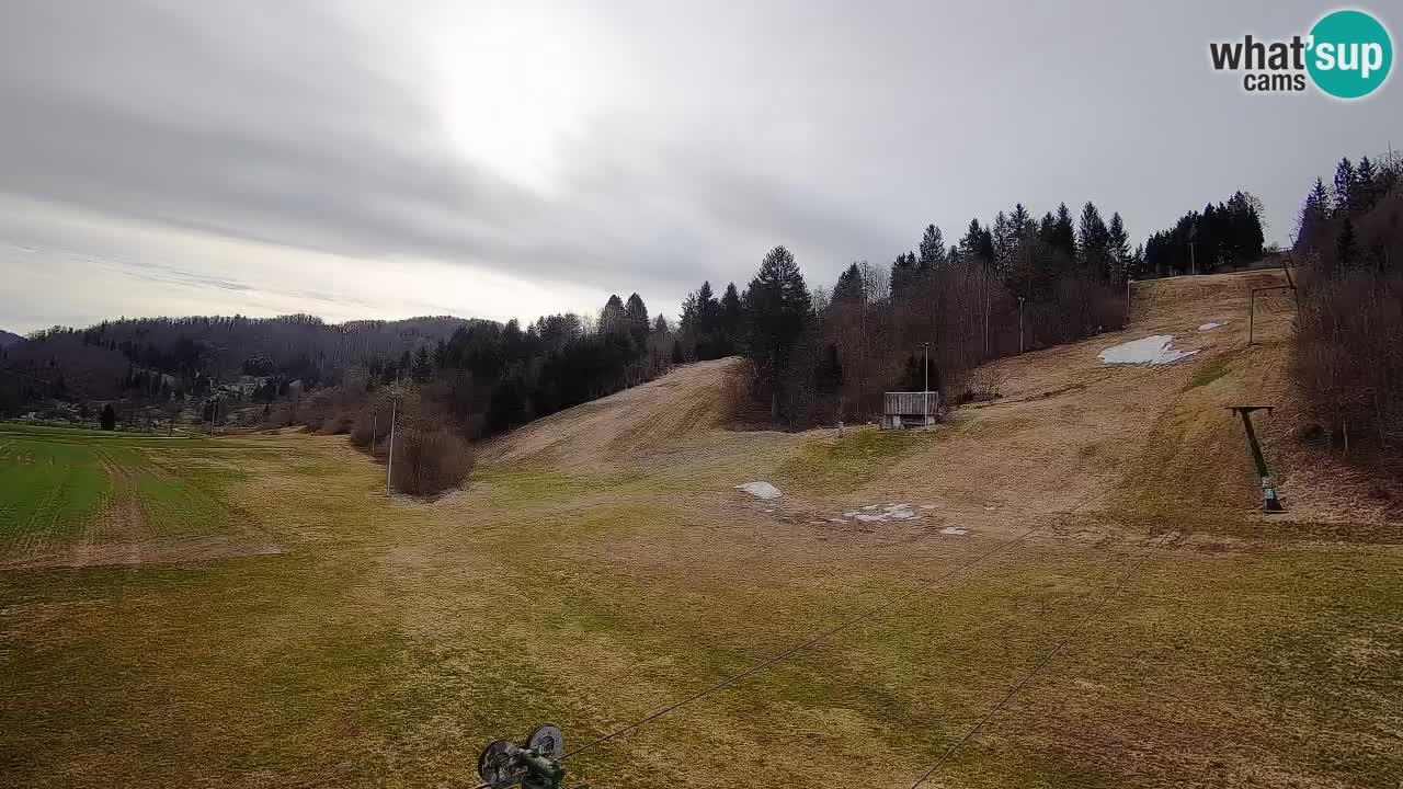 Webcam Smučišče Senožeta – Skigebiet in Srednja Vas bei Bohinj