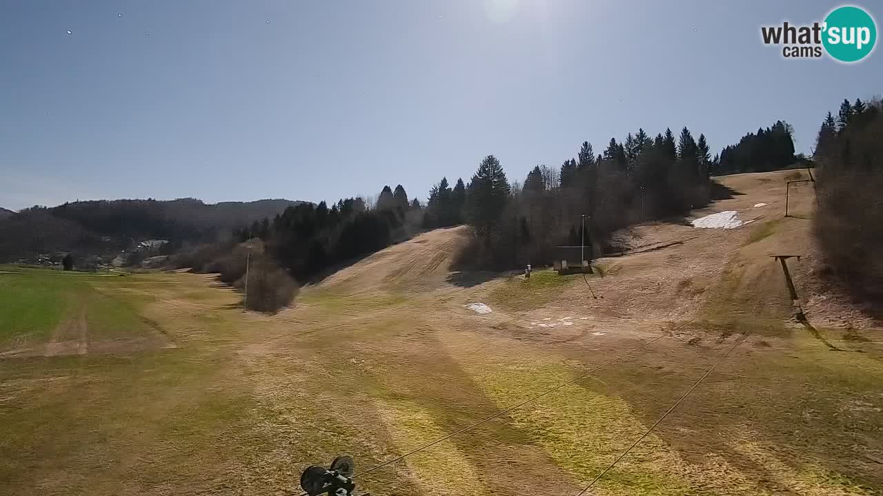 Webcam Smučišče Senožeta – Skigebiet in Srednja Vas bei Bohinj