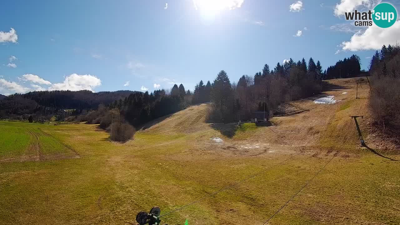 Webcam Smučišče Senožeta – Skigebiet in Srednja Vas bei Bohinj