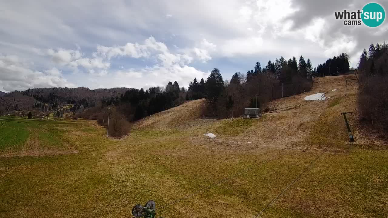 Webcam Smučišče Senožeta – Skigebiet in Srednja Vas bei Bohinj