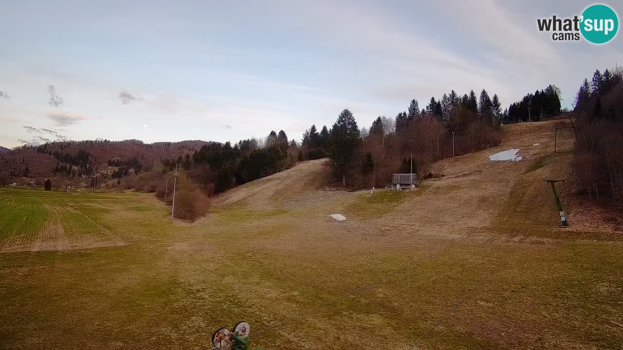 Webcam Smučišče Senožeta – Skigebiet in Srednja Vas bei Bohinj