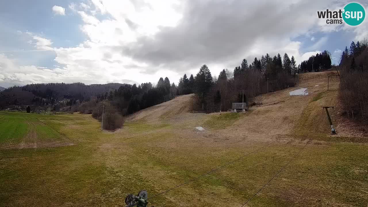 Webcam Smučišče Senožeta – Skigebiet in Srednja Vas bei Bohinj