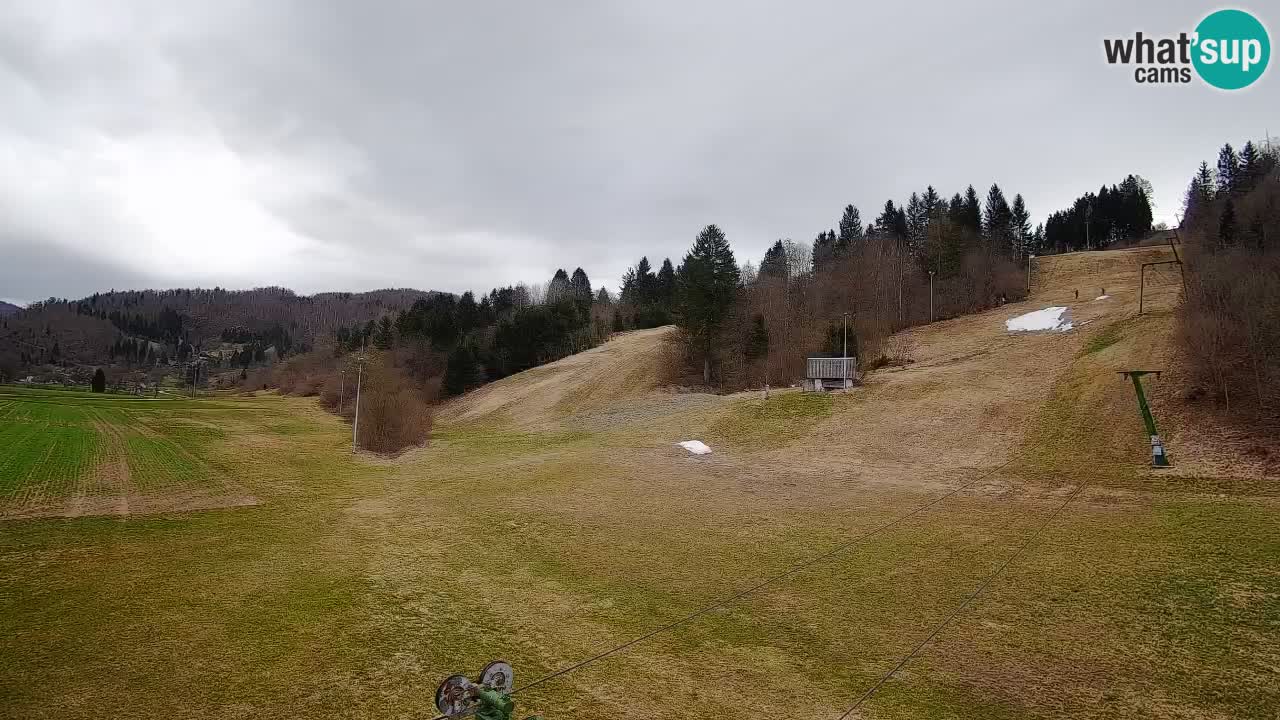 Webcam Smučišče Senožeta – Skigebiet in Srednja Vas bei Bohinj