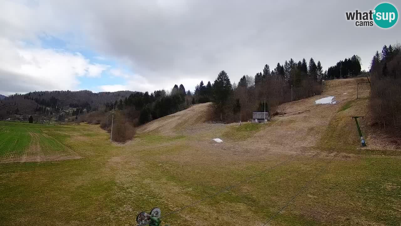 Webcam Smučišče Senožeta – Skigebiet in Srednja Vas bei Bohinj