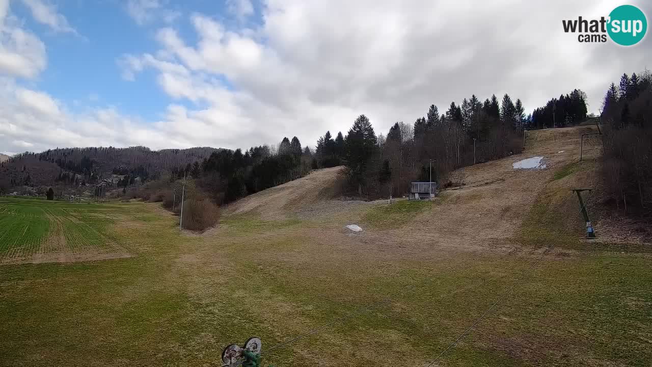 Webcam Smučišče Senožeta – Skigebiet in Srednja Vas bei Bohinj