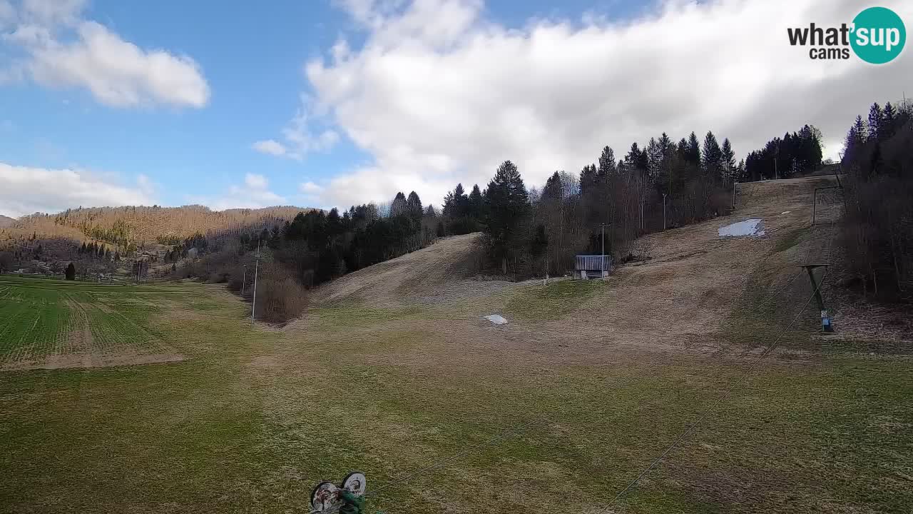 Webcam Smučišče Senožeta – Skigebiet in Srednja Vas bei Bohinj