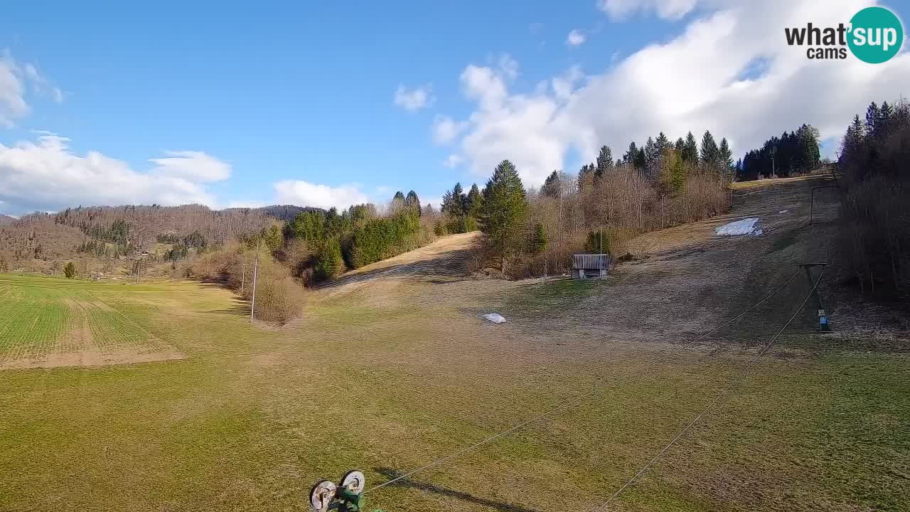 Webcam Smučišče Senožeta – Skigebiet in Srednja Vas bei Bohinj