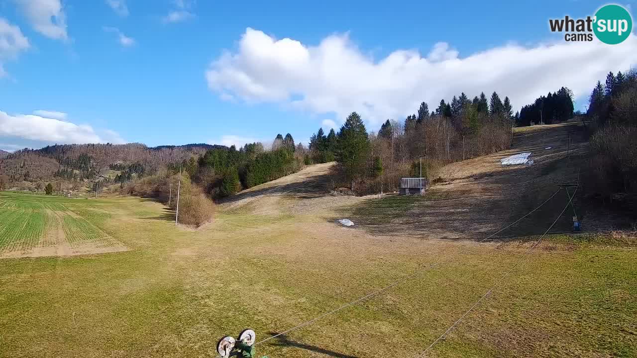 Webcam Smučišče Senožeta – Skigebiet in Srednja Vas bei Bohinj