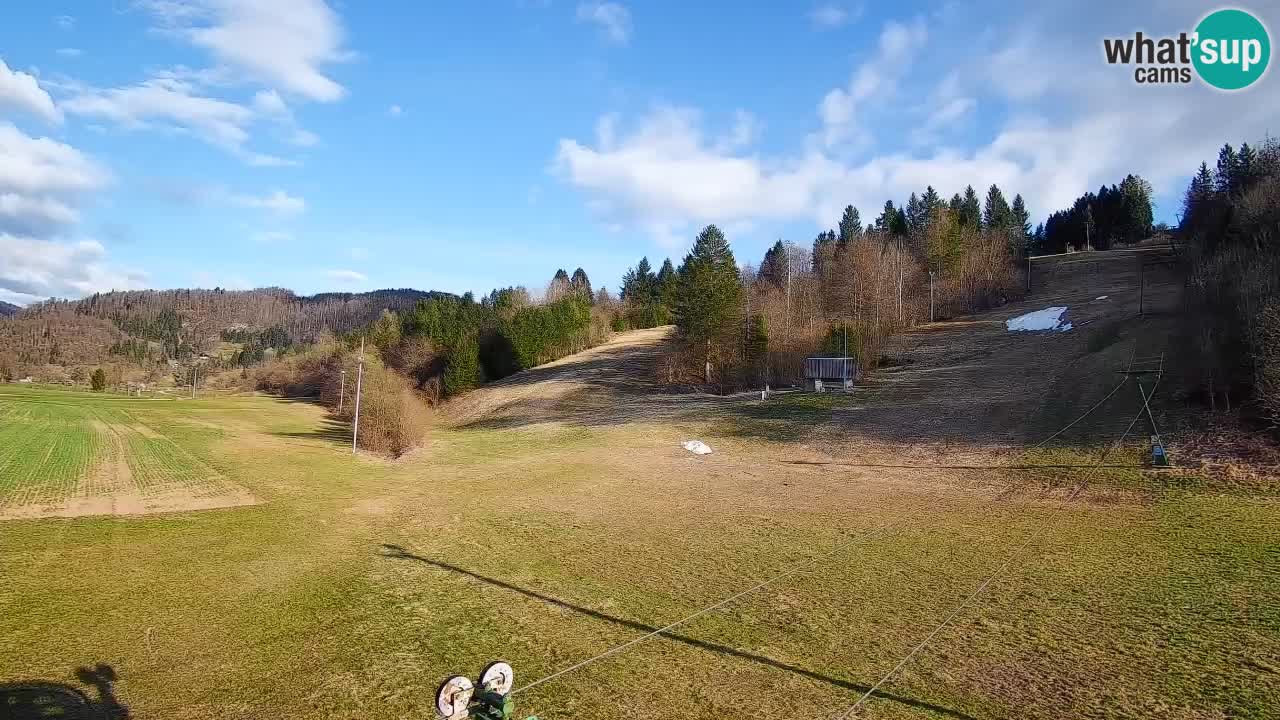 Webcam Smučišče Senožeta – Skigebiet in Srednja Vas bei Bohinj