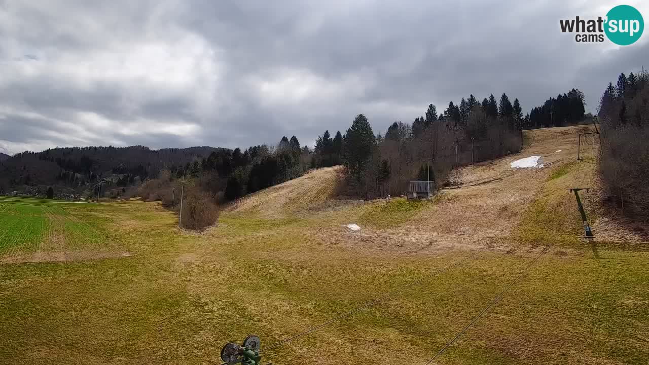 Webcam Smučišče Senožeta – Skigebiet in Srednja Vas bei Bohinj
