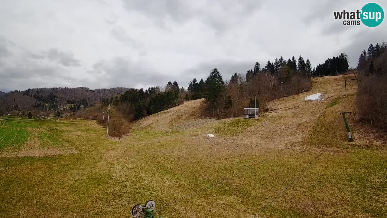 Webcam Smučišče Senožeta – Skigebiet in Srednja Vas bei Bohinj