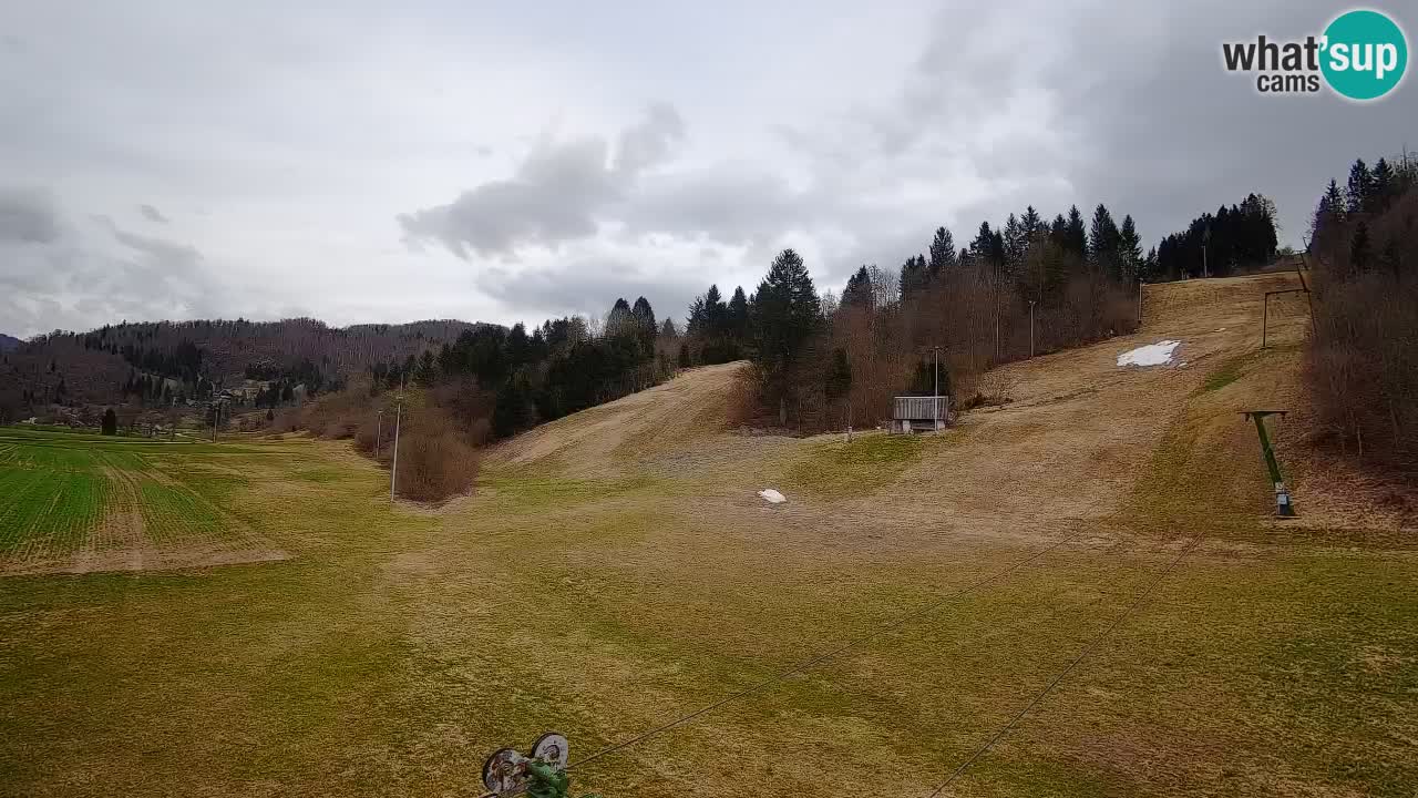 Webcam Smučišče Senožeta – Skigebiet in Srednja Vas bei Bohinj
