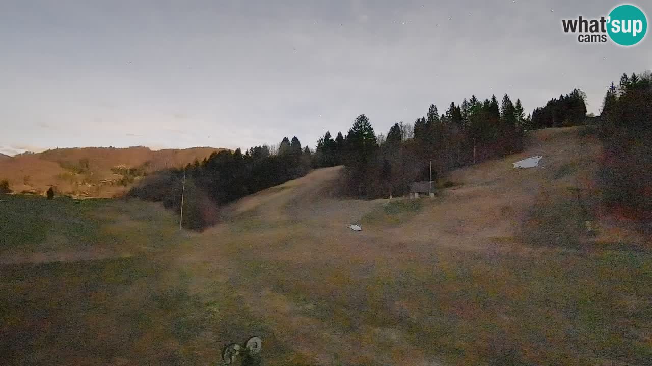 Webcam Smučišče Senožeta – Skigebiet in Srednja Vas bei Bohinj