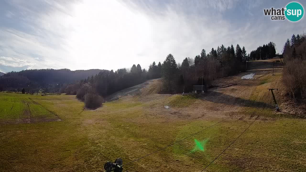 Webcam Smučišče Senožeta – Skigebiet in Srednja Vas bei Bohinj