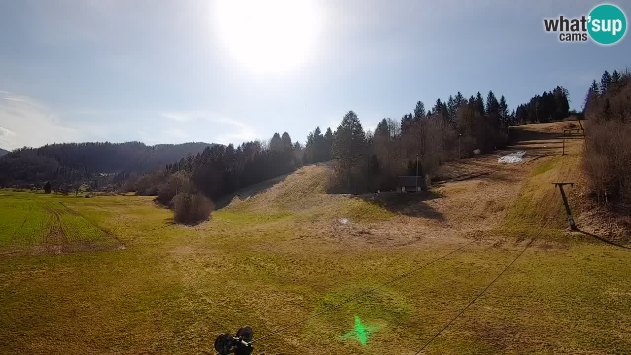 Webcam Smučišče Senožeta – Skigebiet in Srednja Vas bei Bohinj