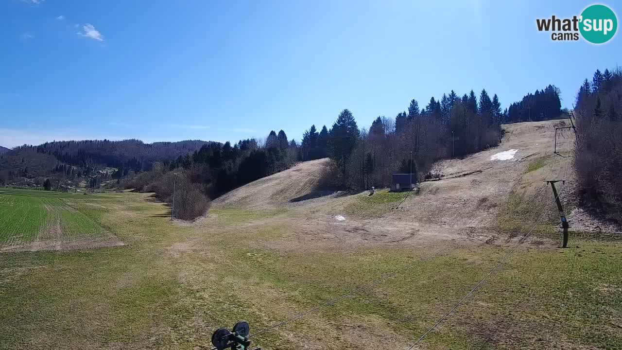 Webcam Smučišče Senožeta – Skigebiet in Srednja Vas bei Bohinj