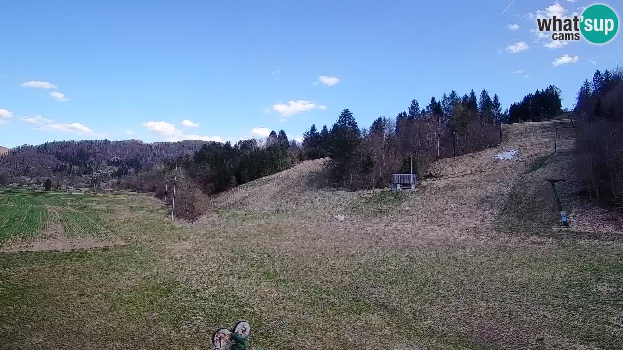 Webcam Smučišče Senožeta – Skigebiet in Srednja Vas bei Bohinj