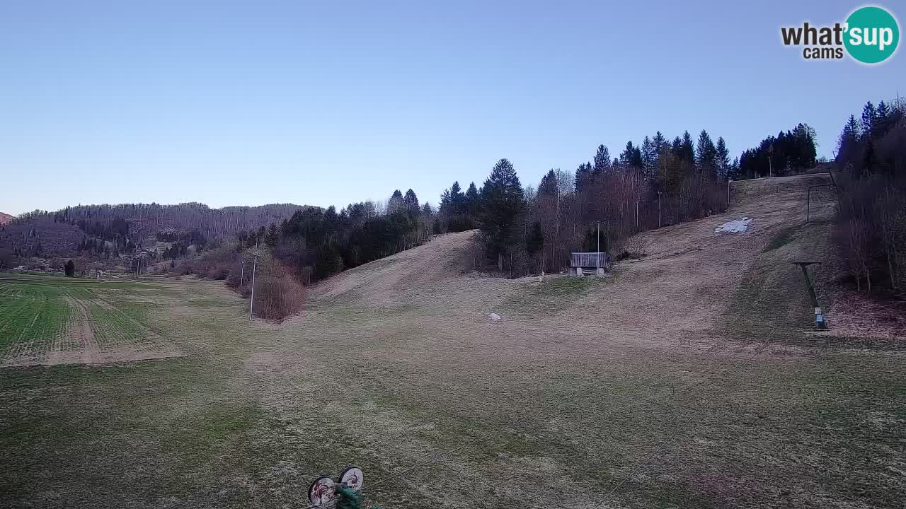 Webcam Smučišče Senožeta – Skigebiet in Srednja Vas bei Bohinj