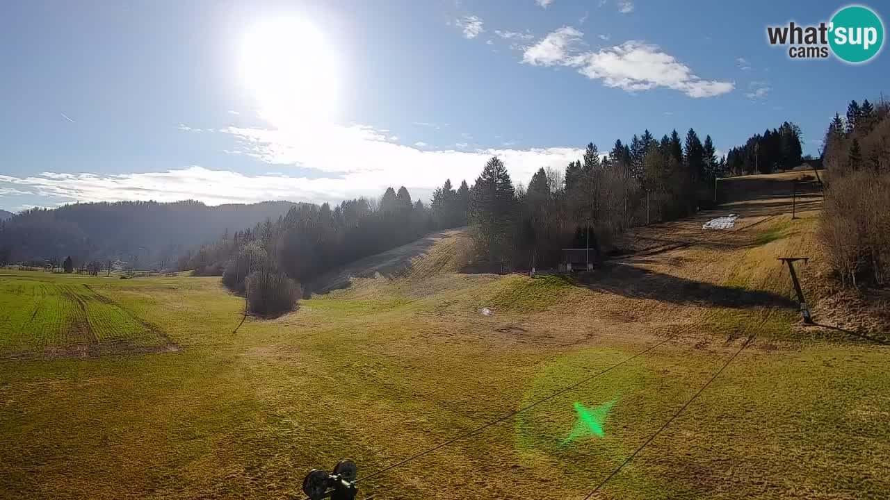 Webcam Smučišče Senožeta – Skigebiet in Srednja Vas bei Bohinj