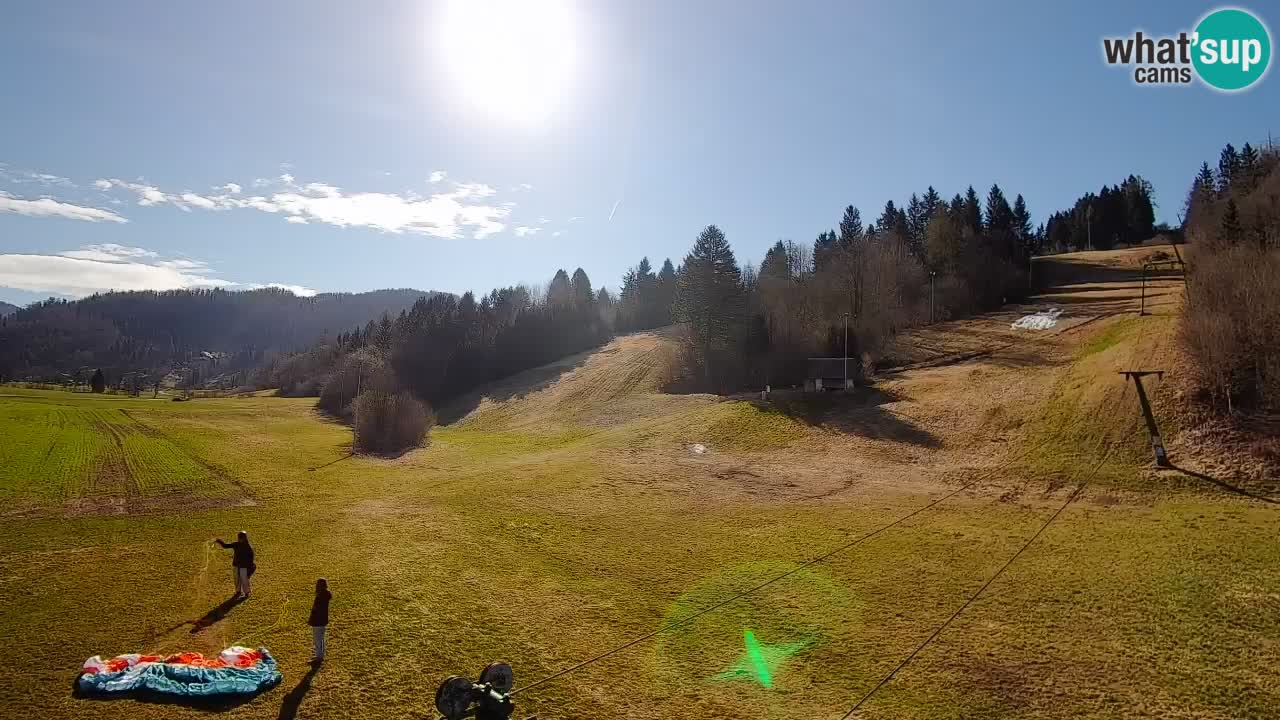 Webcam Smučišče Senožeta – Skigebiet in Srednja Vas bei Bohinj