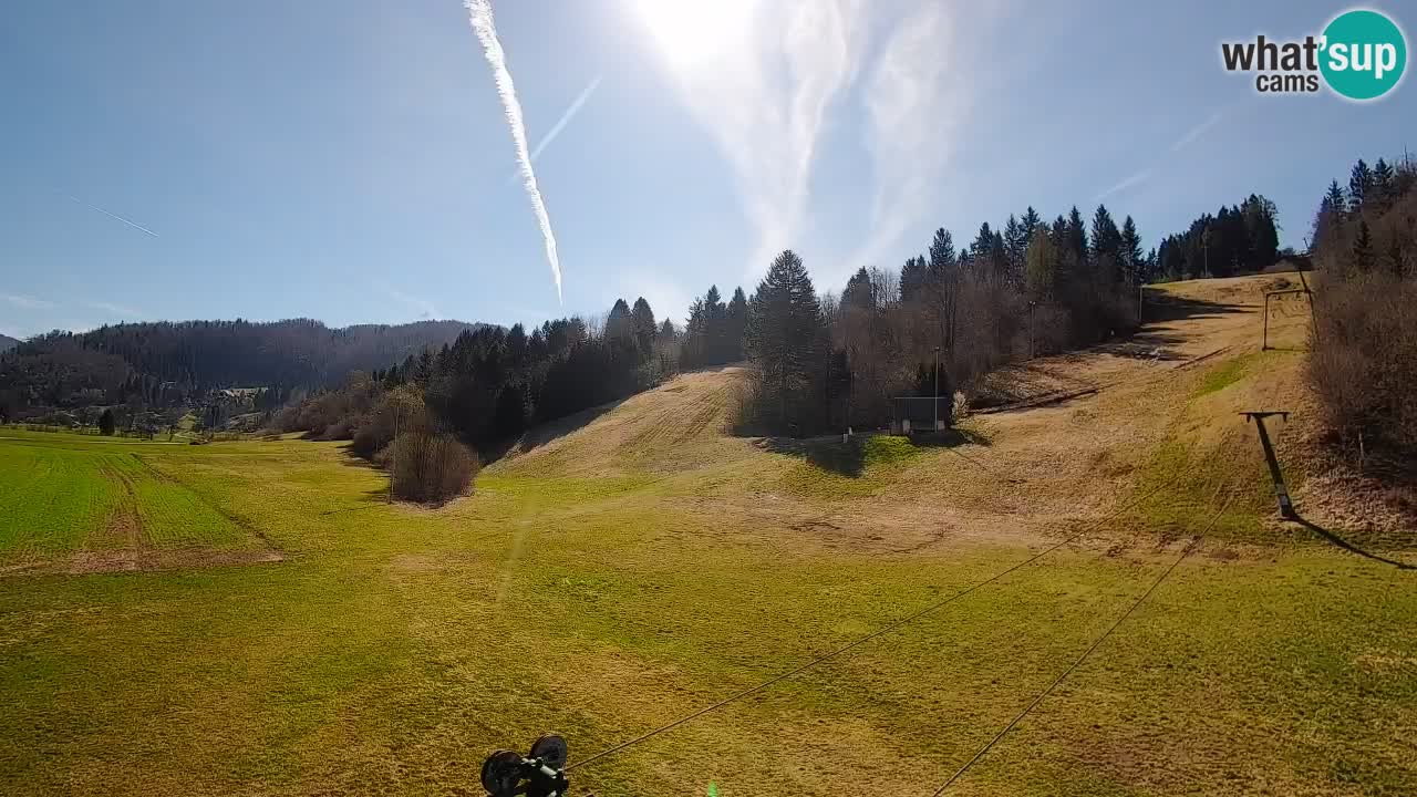 Webcam Smučišče Senožeta – Skigebiet in Srednja Vas bei Bohinj